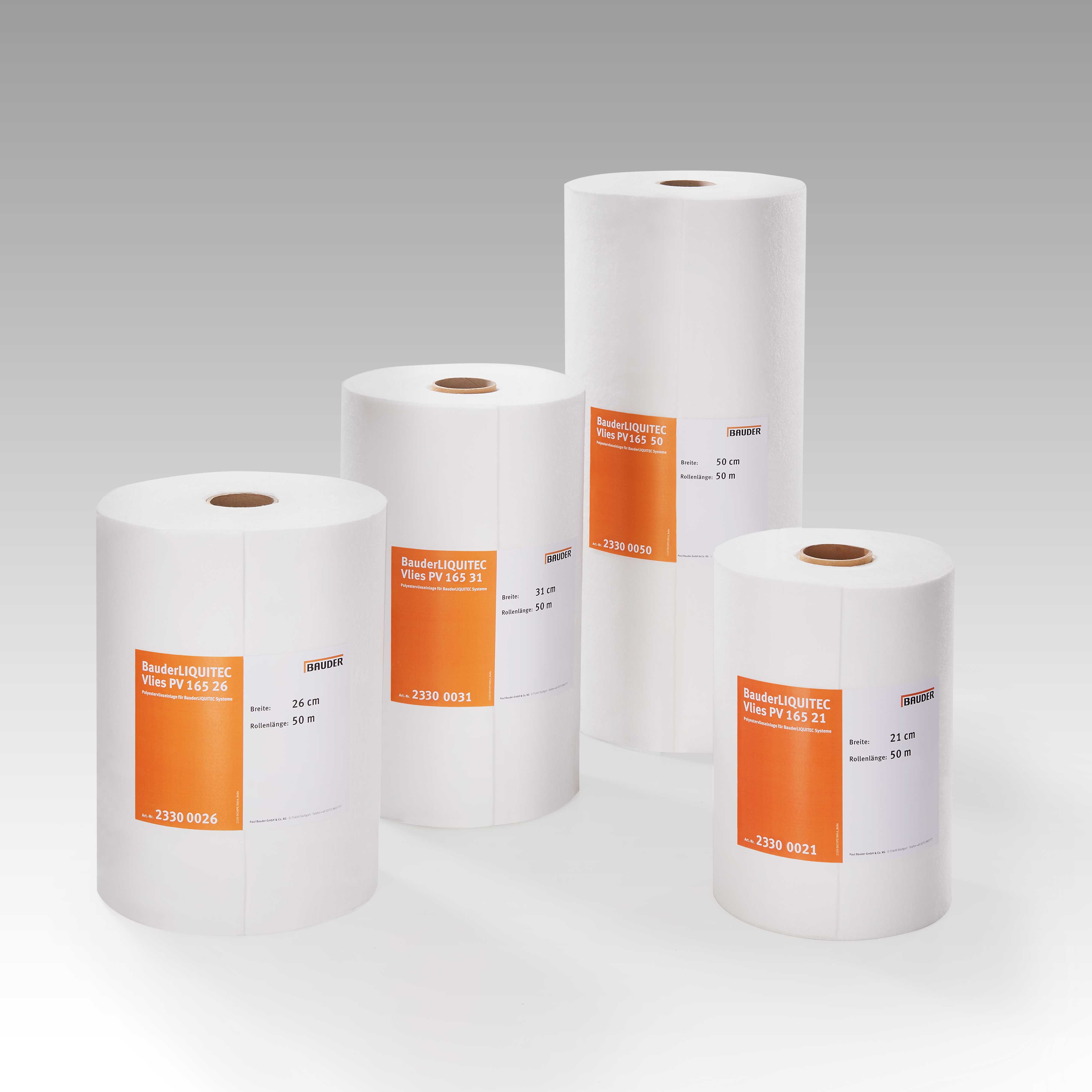 BauderLIQUITEC Polyestervlies 165g/m² - 50m Rolle, weiß